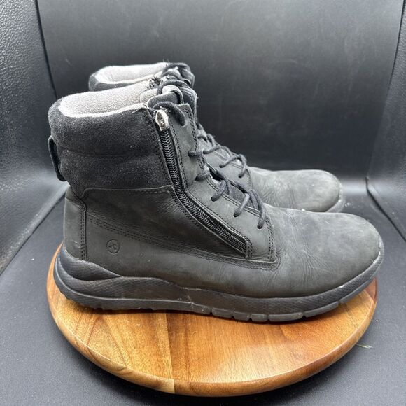 Anodyne Diabetic No 90 Mens Size 10.5W Trail Boots Black Leather Double Zip READ - Picture 3 of 10